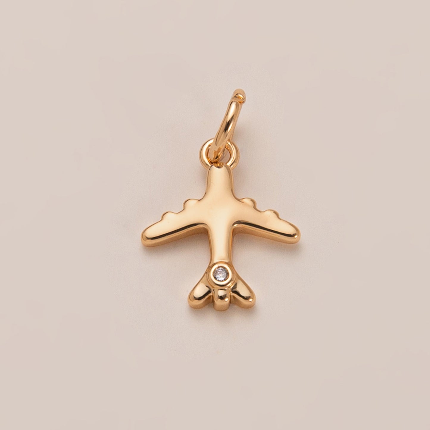 Heart-Shaped Copper Pendant With Golden Electroplating And Zircon Inlay, 27x23mm, 1 Piece