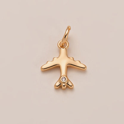 Heart-Shaped Copper Pendant With Golden Electroplating And Zircon Inlay, 27x23mm, 1 Piece