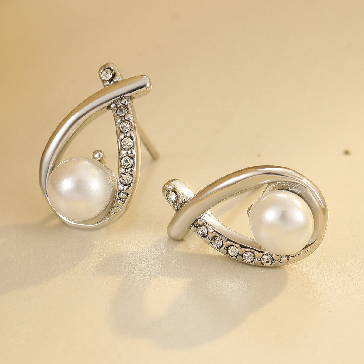 Geometric Earrings For Women Made Of 304 Stainless Steel Featuring Electroplated 18K Real Gold Plated Finish