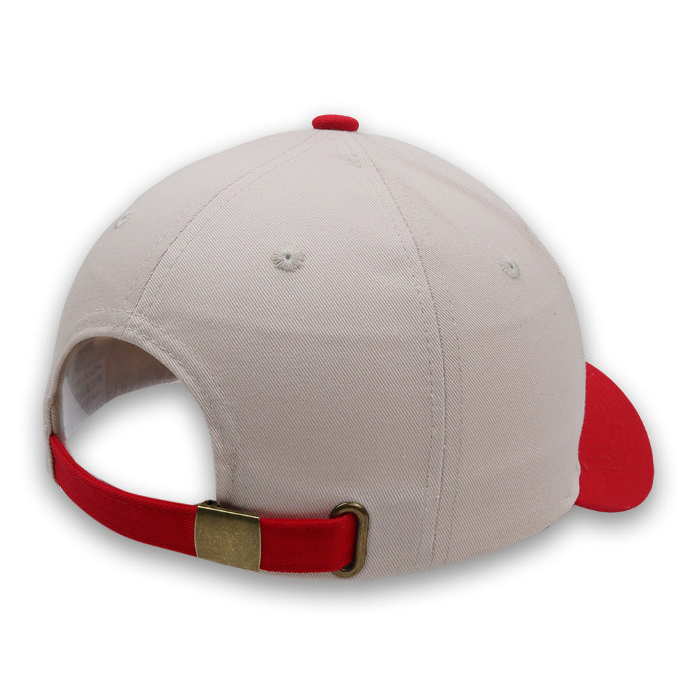 Retro Baseball Cap With Curved Brim For Adults, Cotton Material Featuring Embroidery, Ideal For Spring & Summer