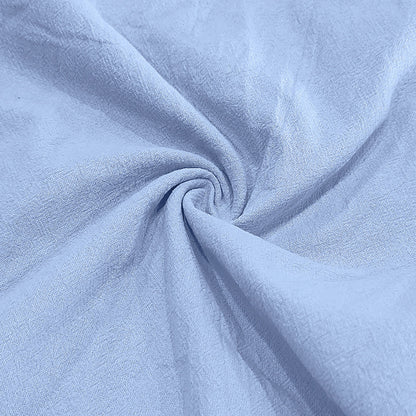 Solid Color Casual Linen Blouse With Short Sleeve And Shirt Collar For Men