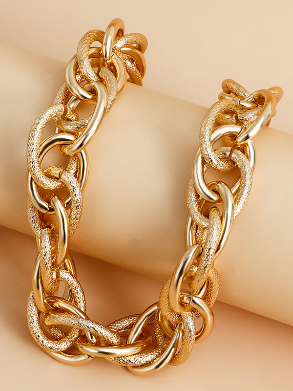 Solid Color Hollow Necklaces&Bracelet Accessories