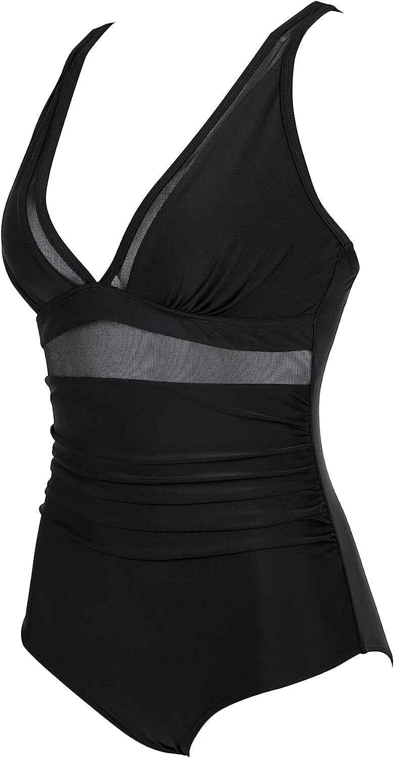 Solid Color White One-Piece Swimsuit In Nylon Fabric, Perfect For Beach Wear