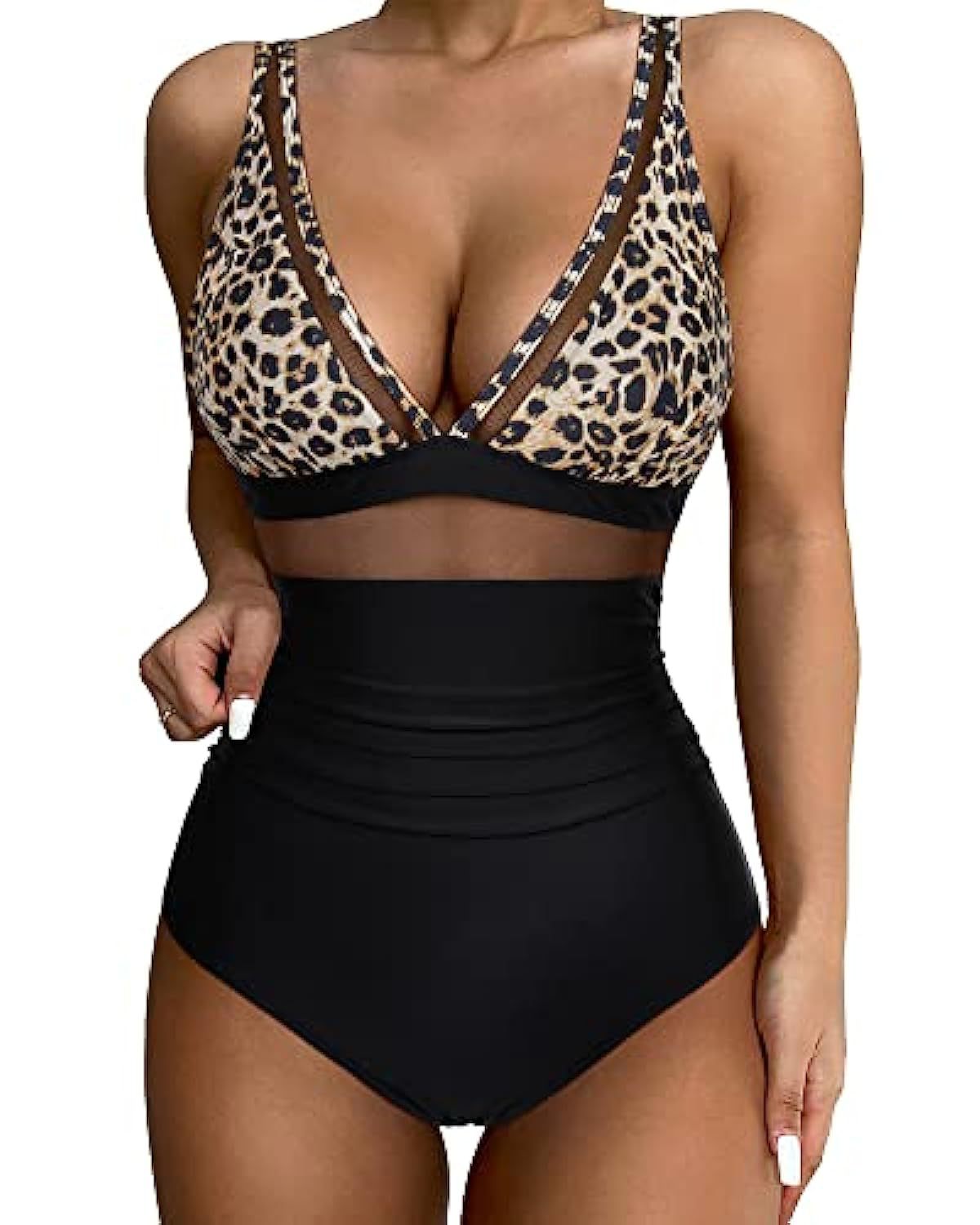 Solid Color White One-Piece Swimsuit In Nylon Fabric, Perfect For Beach Wear