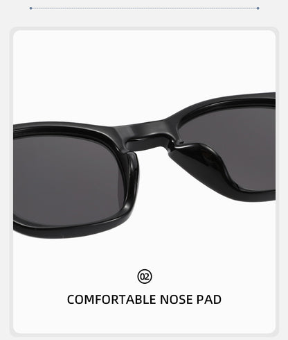 Unisex Round Frame Full Frame Sunglasses With PC Lens Material In Black, Ideal For Spring