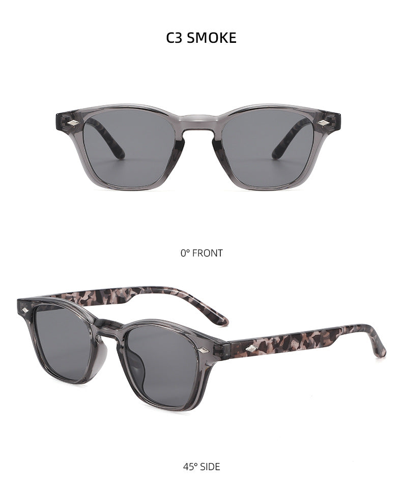 Unisex Round Frame Full Frame Sunglasses With PC Lens Material In Black, Ideal For Spring