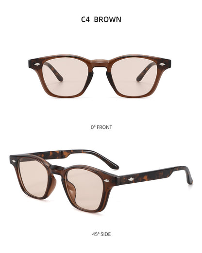 Unisex Round Frame Full Frame Sunglasses With PC Lens Material In Black, Ideal For Spring