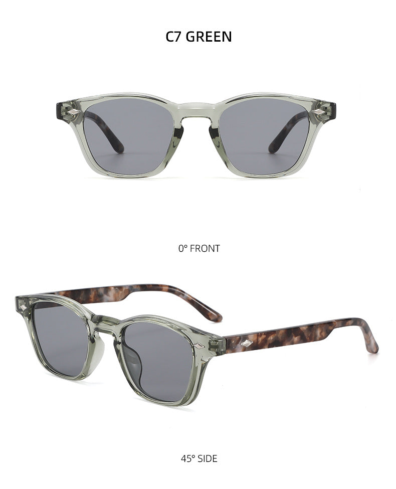 Unisex Round Frame Full Frame Sunglasses With PC Lens Material In Black, Ideal For Spring
