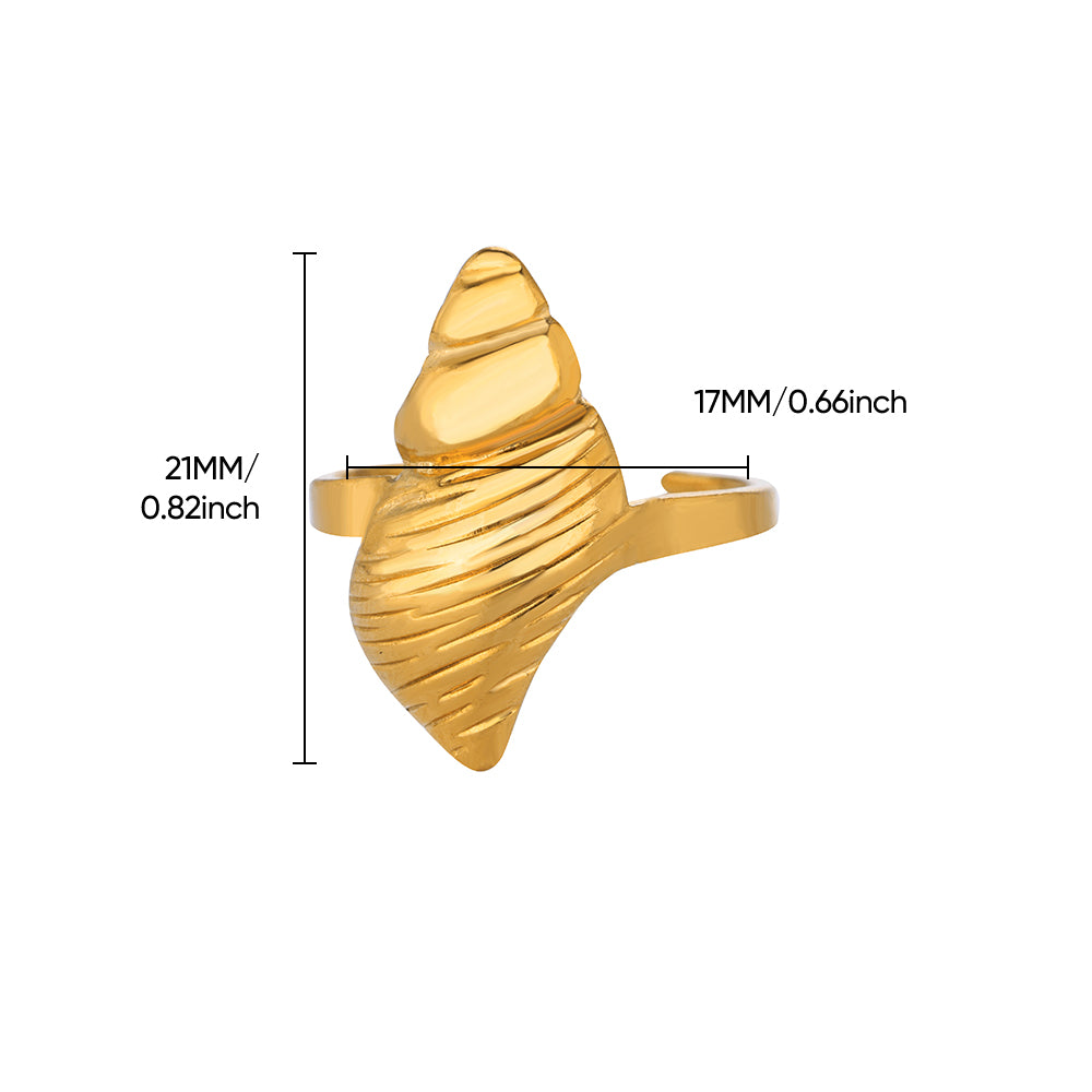 Heart Shape Basic Ring For Women In 304 Stainless Steel With 18K Real Gold Plated Finish, Perfect For Valentine's Day
