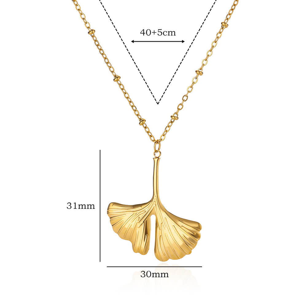Cross Pendant Necklace For Women In 304 Stainless Steel With Electroplated 18K Gold Plated Finish And Cable Chain