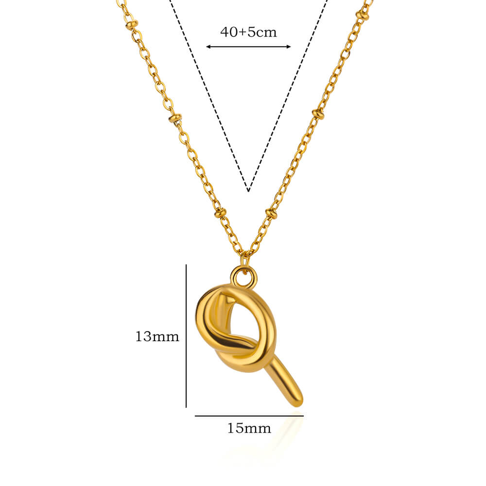 Cross Pendant Necklace For Women In 304 Stainless Steel With Electroplated 18K Gold Plated Finish And Cable Chain