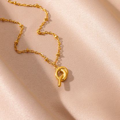 Cross Pendant Necklace For Women In 304 Stainless Steel With Electroplated 18K Gold Plated Finish And Cable Chain