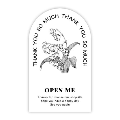 Rectangle Paper Sticker Featuring Love Charms Design, 1 Piece For Creative Stationery Use