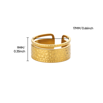 Heart Shape Basic Ring For Women In 304 Stainless Steel With 18K Real Gold Plated Finish, Perfect For Valentine's Day