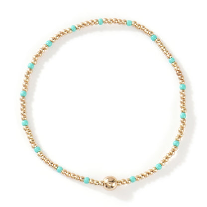 Gold Beaded Bracelet Set Suitable For Girls Handmade Friendship Style Daily Wear Jewelry Sweet Style Round And Laser Customization