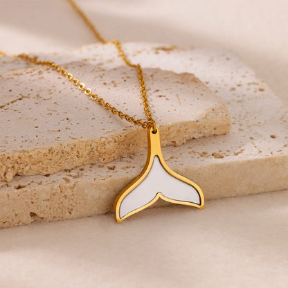 Cross Pendant Necklace For Women In 304 Stainless Steel With Electroplated 18K Gold Plated Finish And Cable Chain