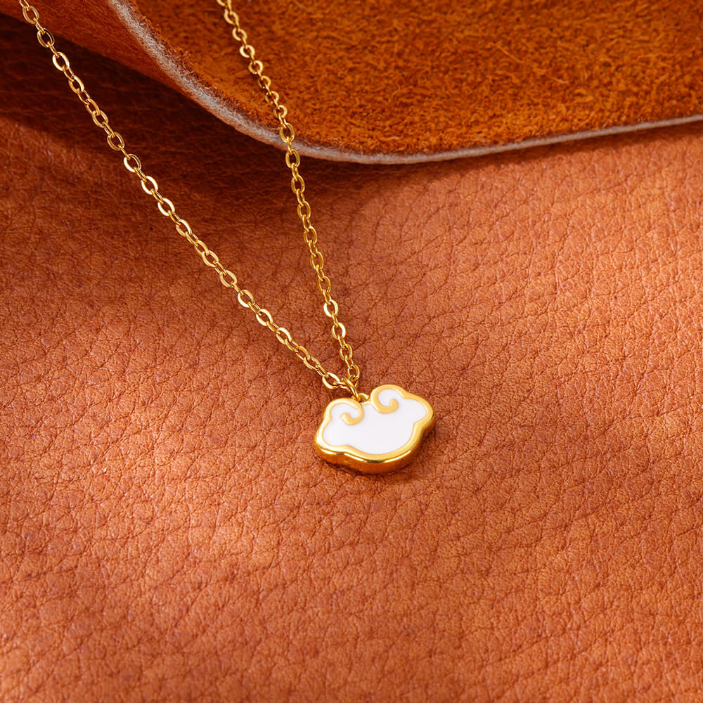 Cross Pendant Necklace For Women In 304 Stainless Steel With Electroplated 18K Gold Plated Finish And Cable Chain