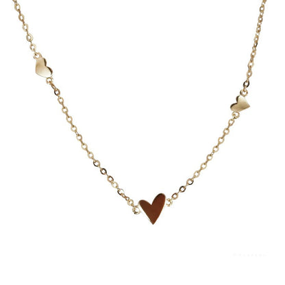 Heart Shape Necklace For Women In Golden 925 Sterling Silver, Elegant And Timeless Jewelry