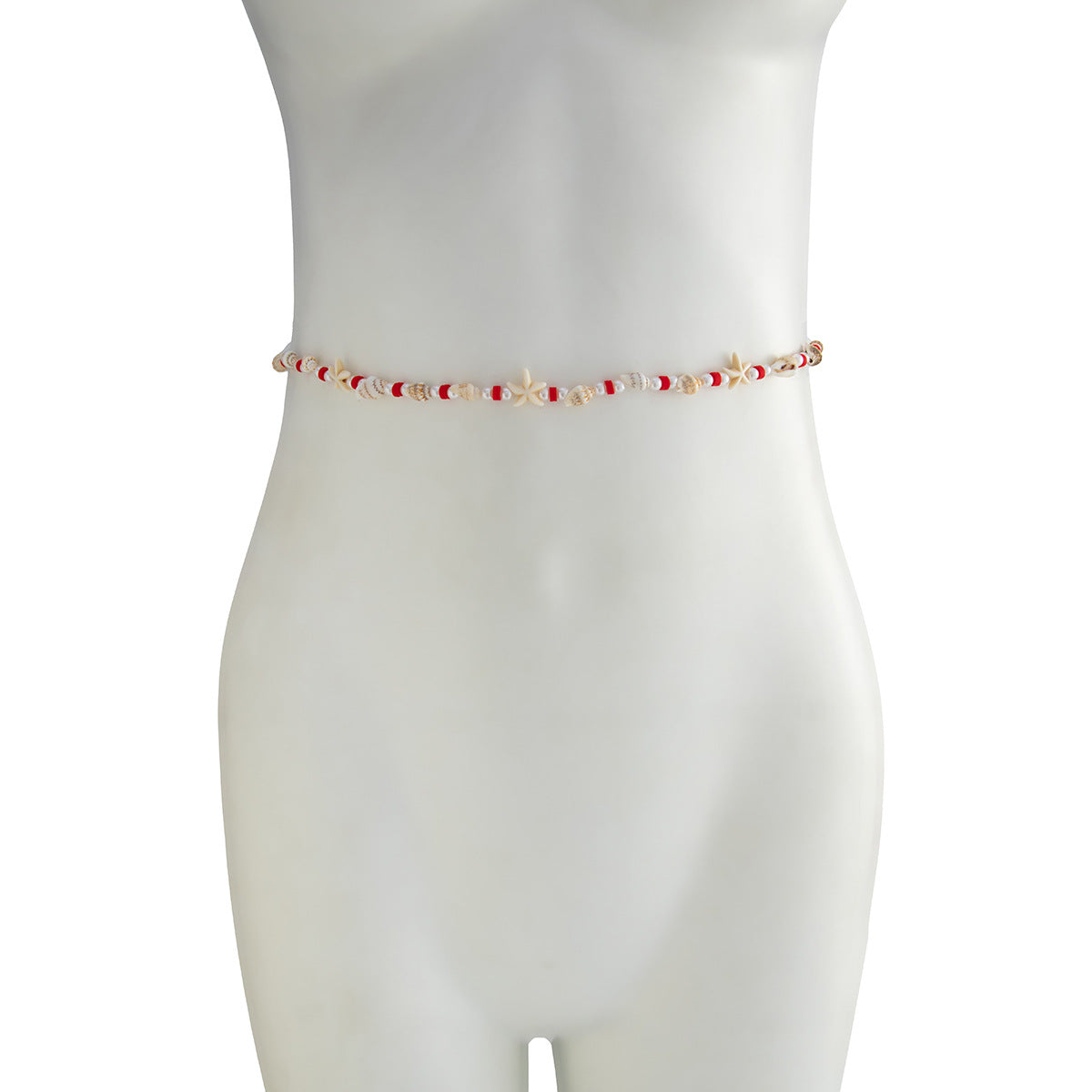 Bohemian Shell Waist Chain For Women Featuring Starfish Design In White