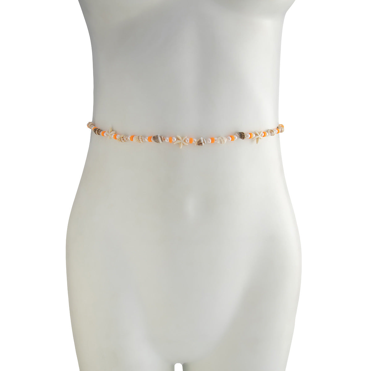 Bohemian Shell Waist Chain For Women Featuring Starfish Design In White