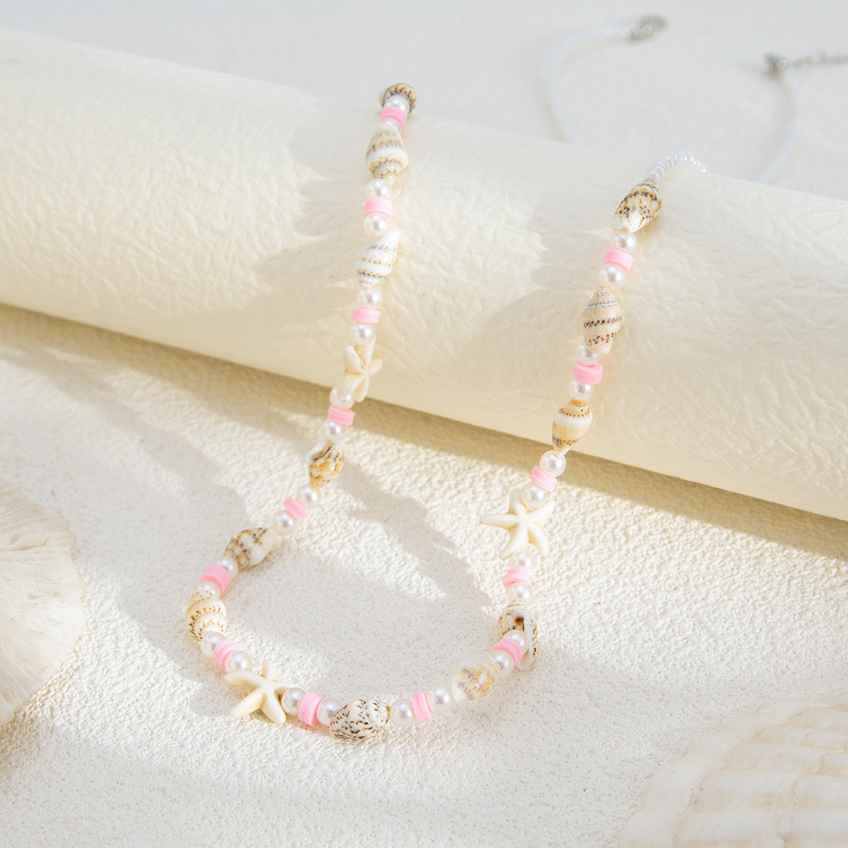 Bohemian Shell Waist Chain For Women Featuring Starfish Design In White
