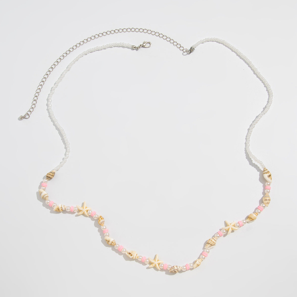 Bohemian Shell Waist Chain For Women Featuring Starfish Design In White