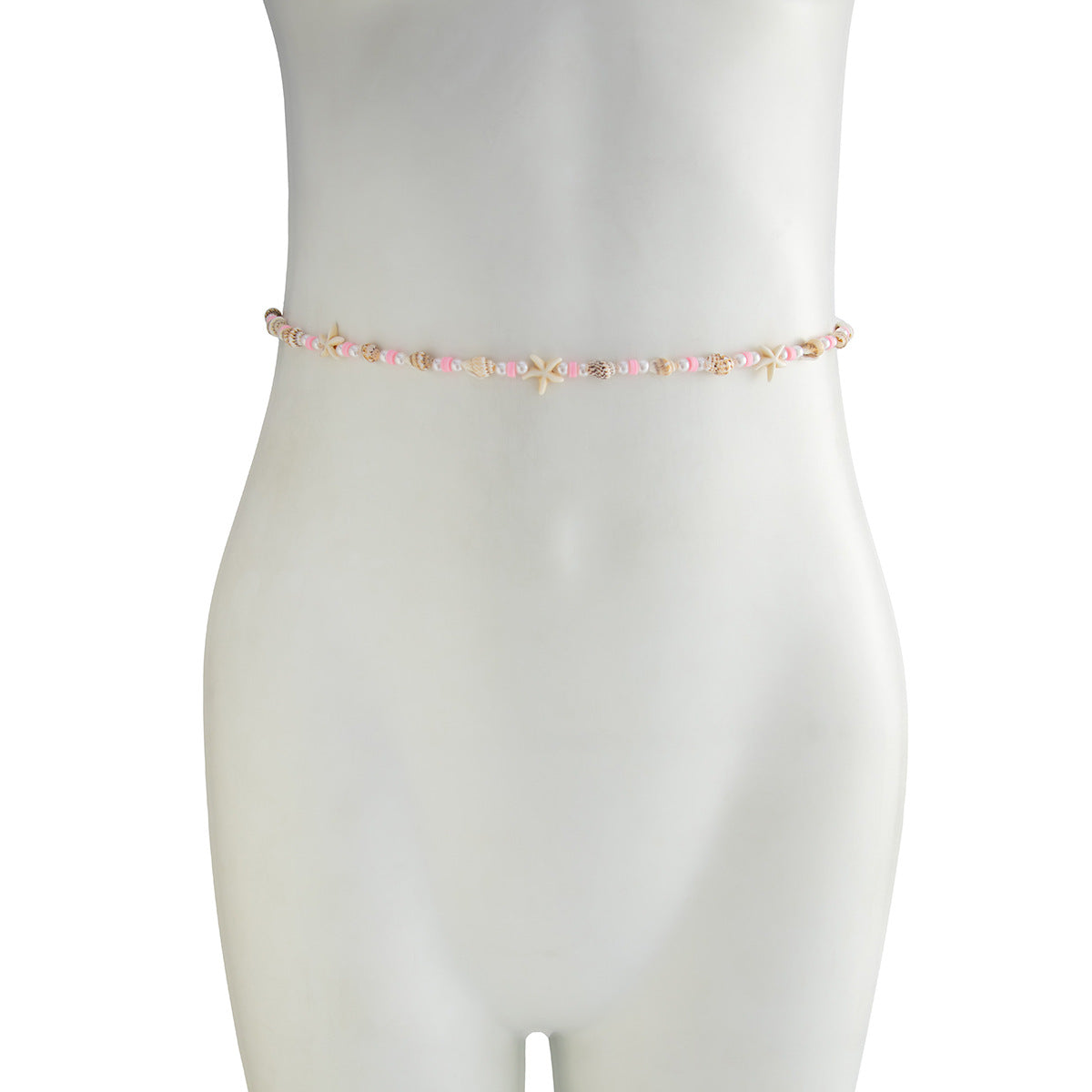 Bohemian Shell Waist Chain For Women Featuring Starfish Design In White