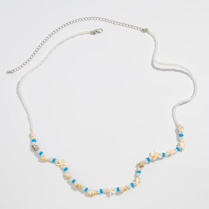 Bohemian Shell Waist Chain For Women Featuring Starfish Design In White