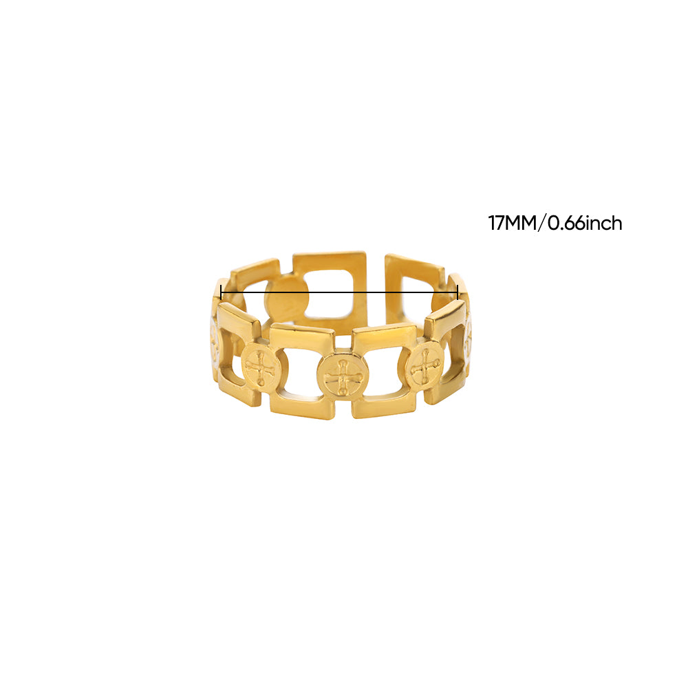 Heart Shape Basic Ring For Women In 304 Stainless Steel With 18K Real Gold Plated Finish, Perfect For Valentine's Day