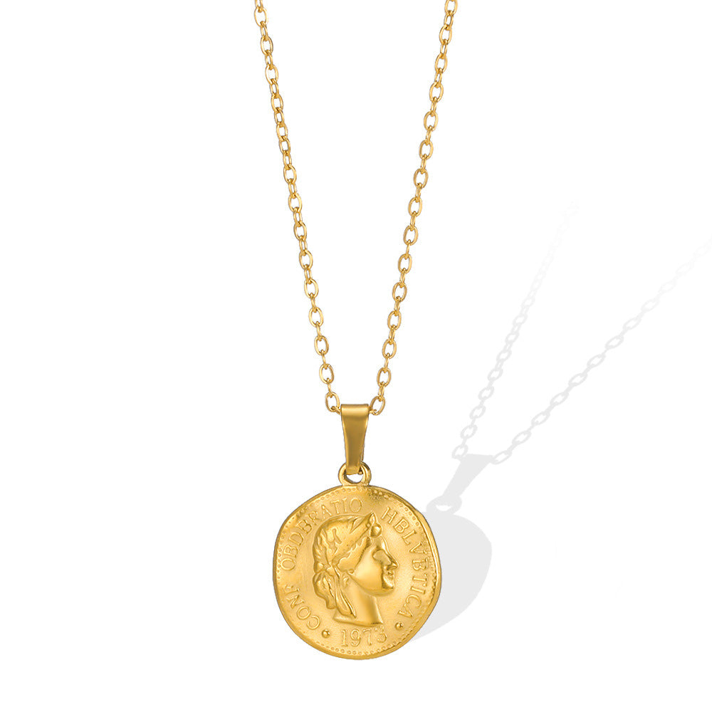 Punk Style Cross Necklace For Men And Women, 18K Real Gold Plated On Durable 304 Stainless Steel