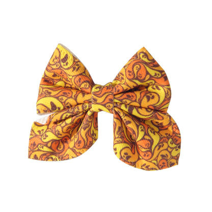 Halloween Pattern Cloth Hairpin For Kids, Festive Hair Accessory Perfect For Halloween