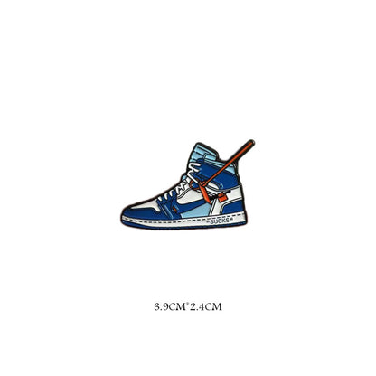 AJ Sneakers Metal Badge Trendy Gift Collaboration Badge Bag Decoration Geometric Alloy Badge