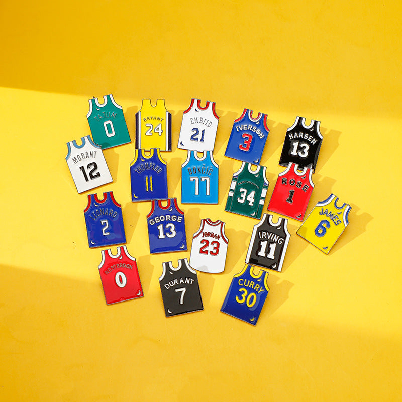 Basketball Pin Brooches In Zinc Alloy Featuring Sports Design Accessories