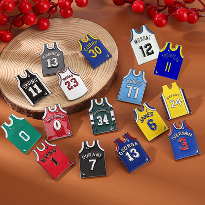 Basketball Pin Brooches In Zinc Alloy Featuring Sports Design Accessories