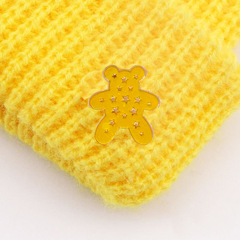 Bear Pin Brooch In Red Featuring Durable Zinc Alloy Material
