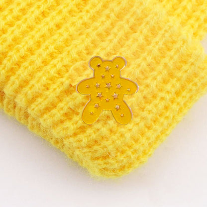Bear Pin Brooch In Red Featuring Durable Zinc Alloy Material
