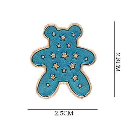 Bear Pin Brooch In Red Featuring Durable Zinc Alloy Material