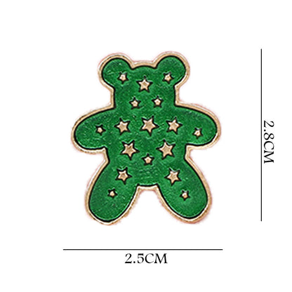 Bear Pin Brooch In Red Featuring Durable Zinc Alloy Material