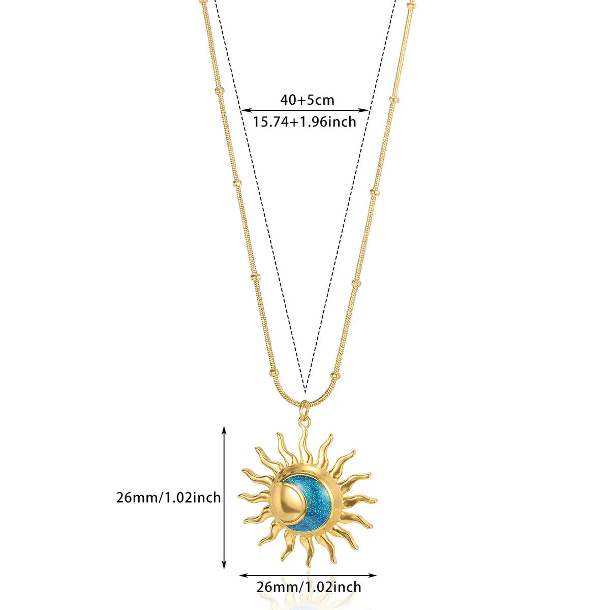 Flower Necklace For Women Featuring PVD Coated 18K Real Gold Plated 304 Stainless Steel