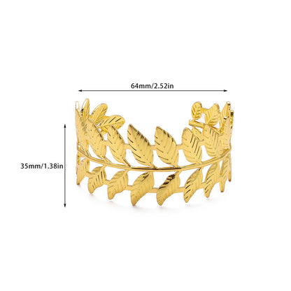 Vintage Style Leaf For Women Weekend Earrings In Iron With 18K Real Gold Plated Waterproof Non Tarnish Craft