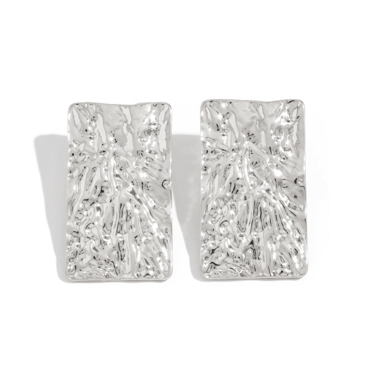 Asymmetrical Flowers Stud Earrings For Women In Zinc Alloy With Golden Plated Electroplated Finish