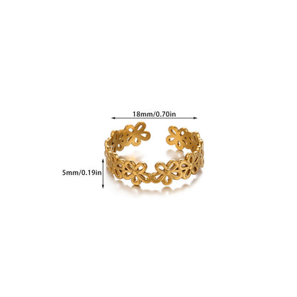 Butterfly Open Ring For Women In Copper With Zircon Inlay, Available In Golden