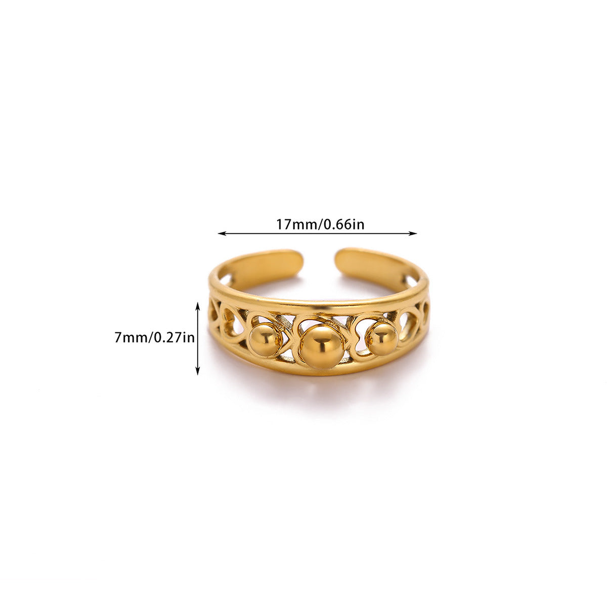 Butterfly Open Ring For Women In Copper With Zircon Inlay, Available In Golden
