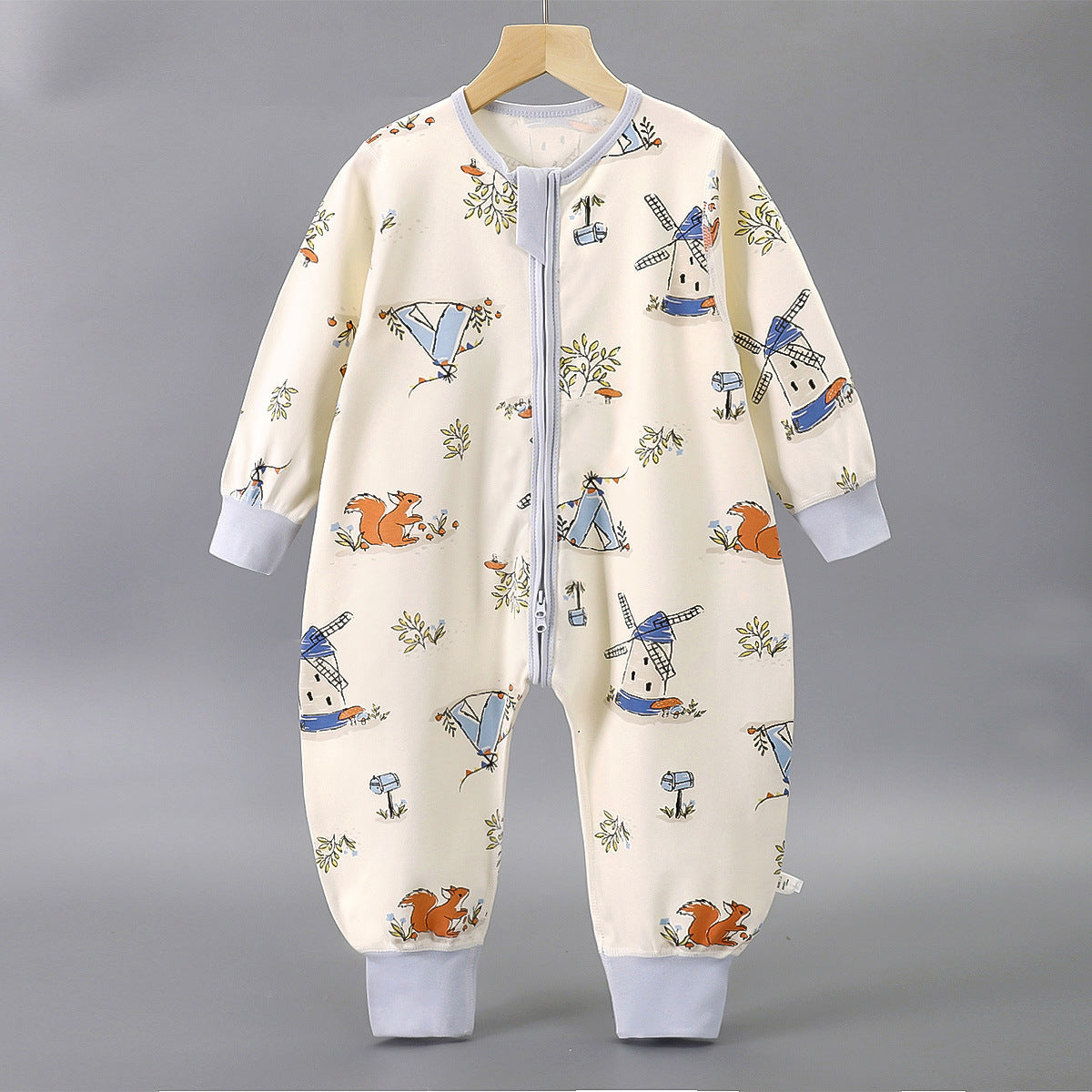 Cartoon Cotton Sleep Sack For Boys, Moisture Wicking Baby Romper Suitable For Spring