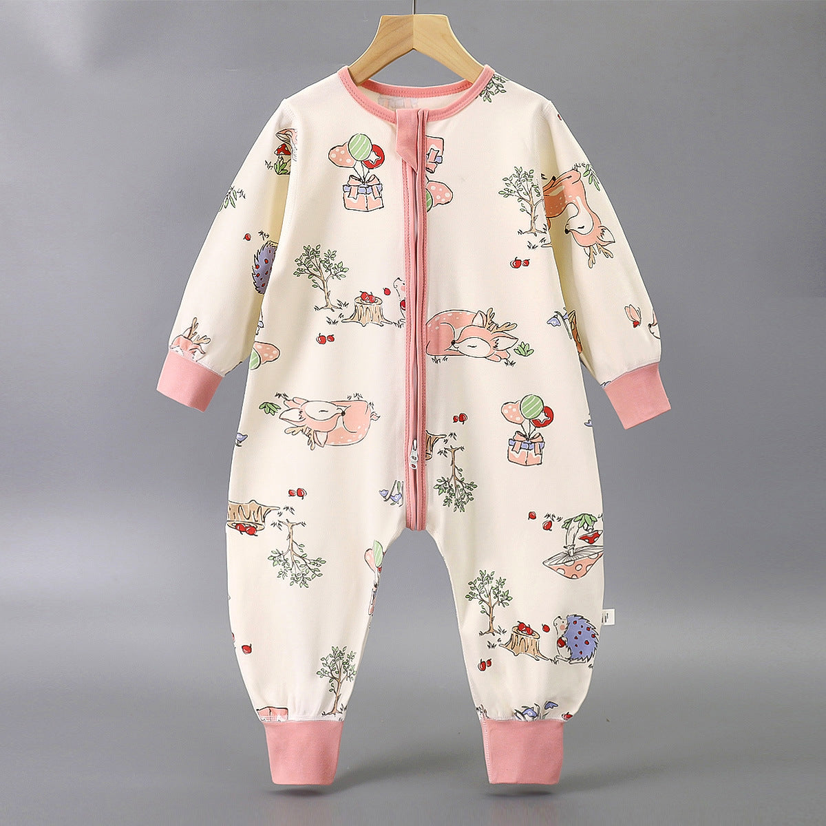 Cartoon Cotton Sleep Sack For Boys, Moisture Wicking Baby Romper Suitable For Spring