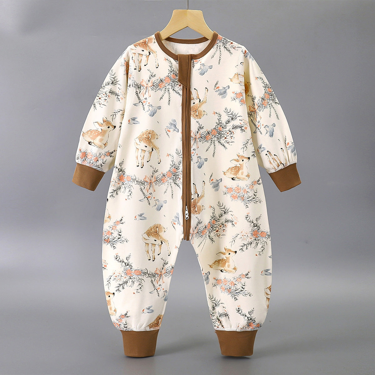 Cartoon Cotton Sleep Sack For Boys, Moisture Wicking Baby Romper Suitable For Spring