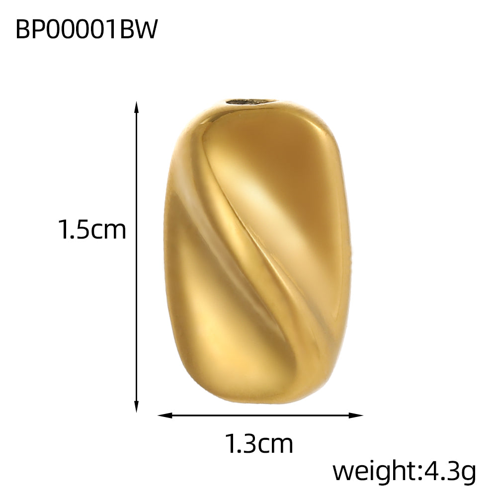 Circle Pendant In 304 Stainless Steel With 14K Real Gold Plated 0.03µm Thick PVD Coated Electroplated Finish, 1 Piece