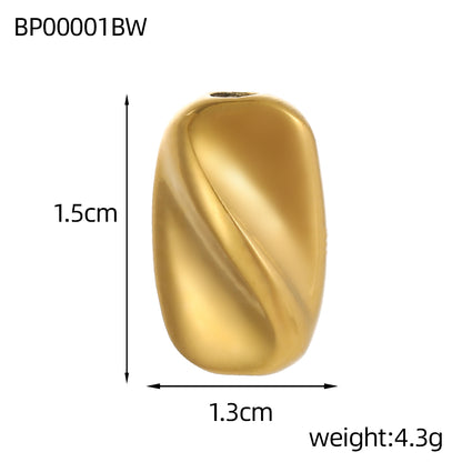 Circle Pendant In 304 Stainless Steel With 14K Real Gold Plated 0.03µm Thick PVD Coated Electroplated Finish, 1 Piece