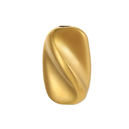 Circle Pendant In 304 Stainless Steel With 14K Real Gold Plated 0.03µm Thick PVD Coated Electroplated Finish, 1 Piece