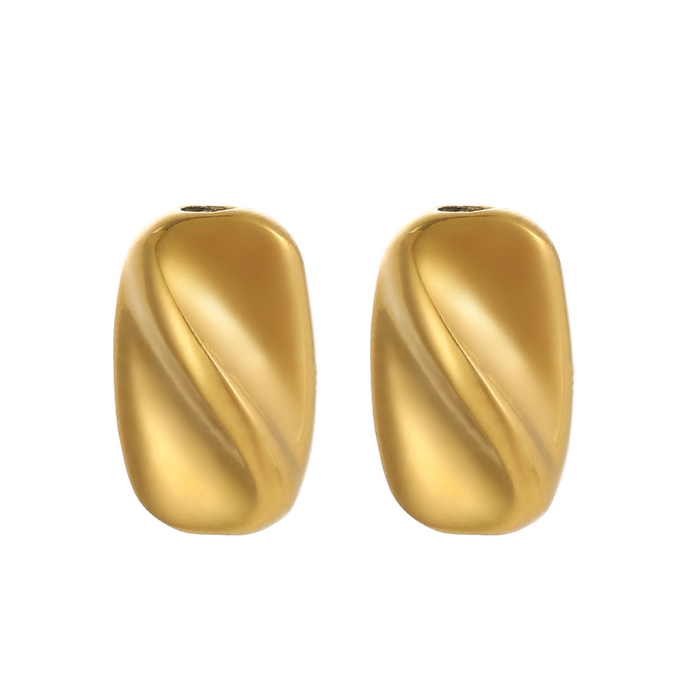 Circle Pendant In 304 Stainless Steel With 14K Real Gold Plated 0.03µm Thick PVD Coated Electroplated Finish, 1 Piece